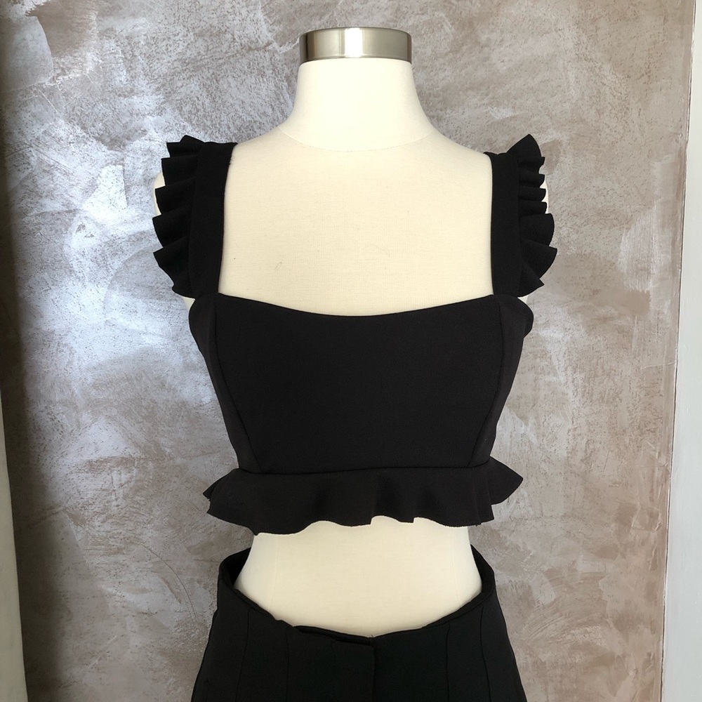 Zara black crop top.